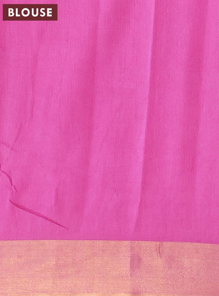 Bhagalpuri saree pink shade with allover bandhani prints and zari woven border - {{ collection.title }} by Prashanti Sarees