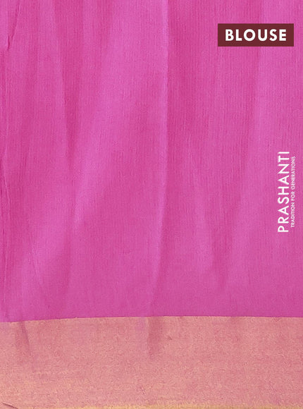 Bhagalpuri saree pink shade with allover prints and zari woven border - {{ collection.title }} by Prashanti Sarees