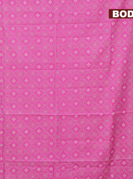 Bhagalpuri saree pink with allover geometric prints and zari woven border - {{ collection.title }} by Prashanti Sarees