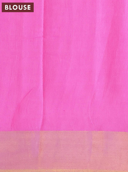 Bhagalpuri saree pink with allover geometric prints and zari woven border - {{ collection.title }} by Prashanti Sarees