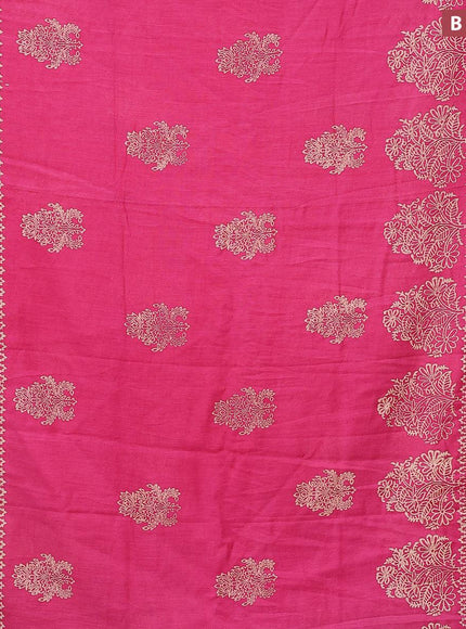 Bhagalpuri saree pink with butta prints and zari woven border - {{ collection.title }} by Prashanti Sarees