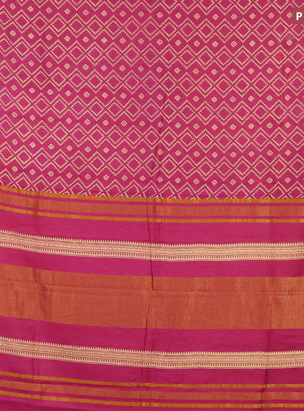 Bhagalpuri saree purple with allover bandhani prints and zari woven border - {{ collection.title }} by Prashanti Sarees