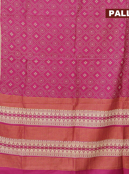 Bhagalpuri saree purple with allover geometric prints and zari woven border - {{ collection.title }} by Prashanti Sarees