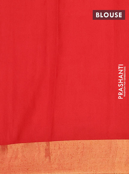 Bhagalpuri saree red with allover butta prints and zari woven border - {{ collection.title }} by Prashanti Sarees