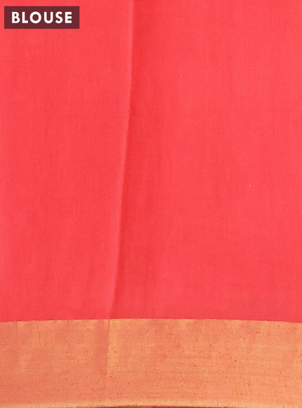 Bhagalpuri saree red with allover geometric prints and zari woven border - {{ collection.title }} by Prashanti Sarees