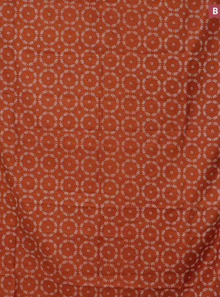 Bhagalpuri saree rust orange with allover butta prints and zari woven border - {{ collection.title }} by Prashanti Sarees