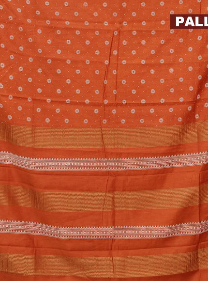 Bhagalpuri saree rustic orange with allover butta prints and zari woven border - {{ collection.title }} by Prashanti Sarees