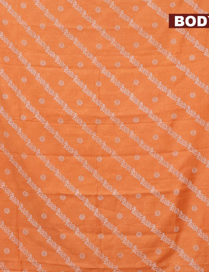 Bhagalpuri saree rustic orange with allover prints and zari woven border - {{ collection.title }} by Prashanti Sarees