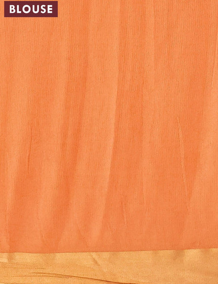 Bhagalpuri saree rustic orange with allover prints and zari woven border - {{ collection.title }} by Prashanti Sarees