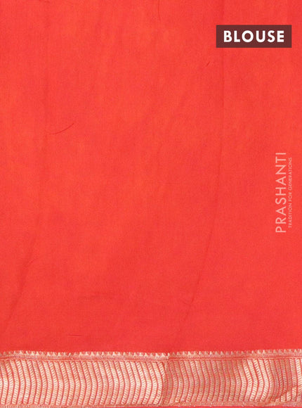 Binny Silk saree red shade with allover batik prints and zari woven border - {{ collection.title }} by Prashanti Sarees