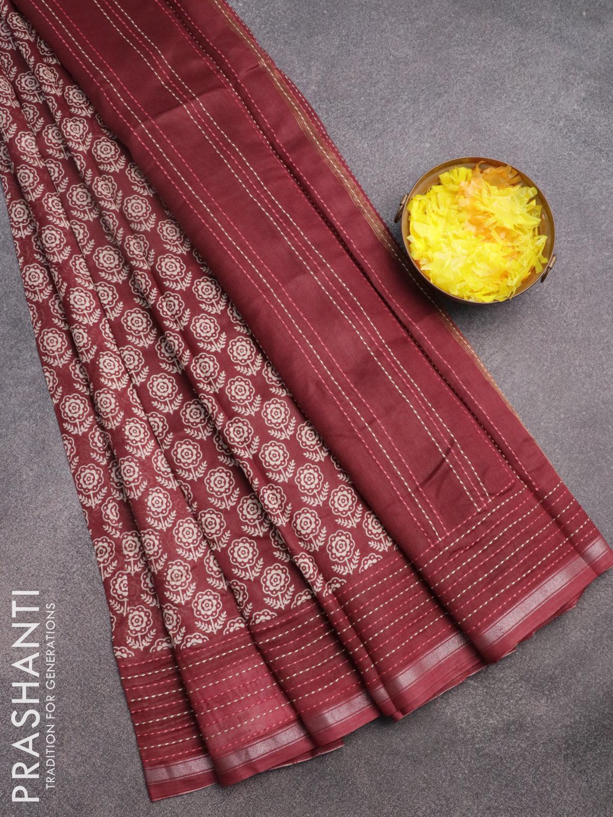 Black Cotton Saree With Brocade Blouse – PureSarees – Buy Luxurious,  Banarasi Silk Sarees Online