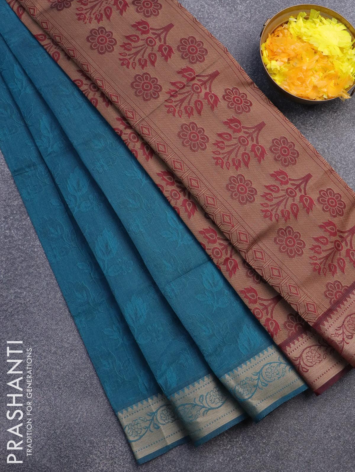 Formal Wear Multicolor Pure Cotton Sarees Online, With Blouse, 6.3 m at Rs  2000 in Coimbatore