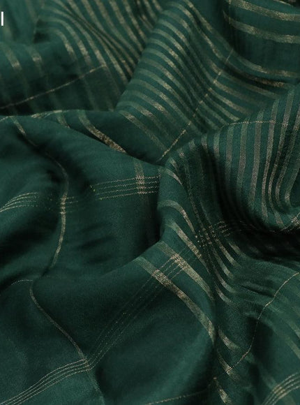 Dola silk saree green and deep maroon with allover zari checked pattern and rich zari woven border - {{ collection.title }} by Prashanti Sarees