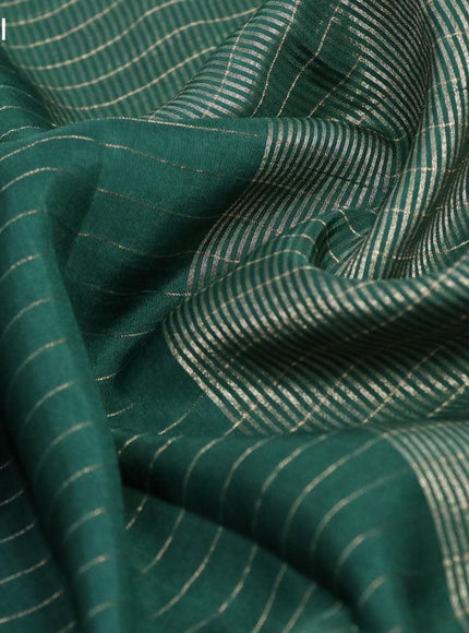 Dola silk saree green and maroon with allover zari woven stripes pattern and rich zari woven border - {{ collection.title }} by Prashanti Sarees