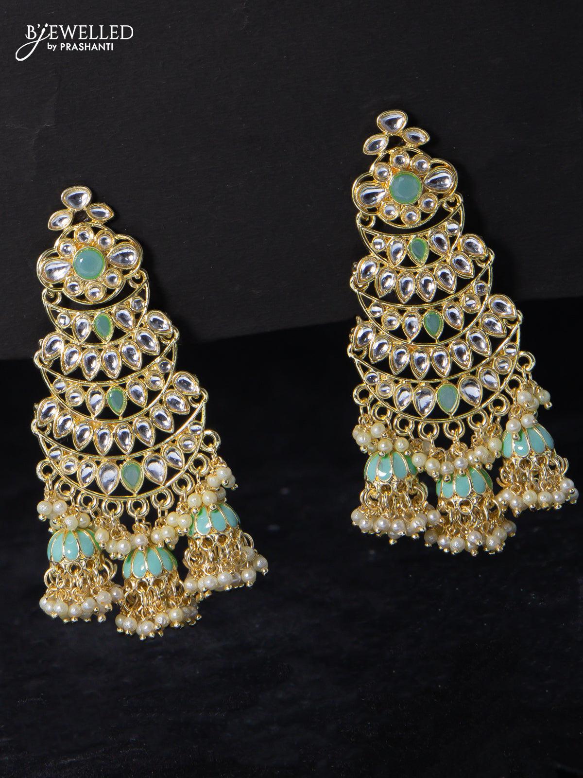 Buy Gold-Toned & Blue Earrings for Women by Viraasi Online | Ajio.com