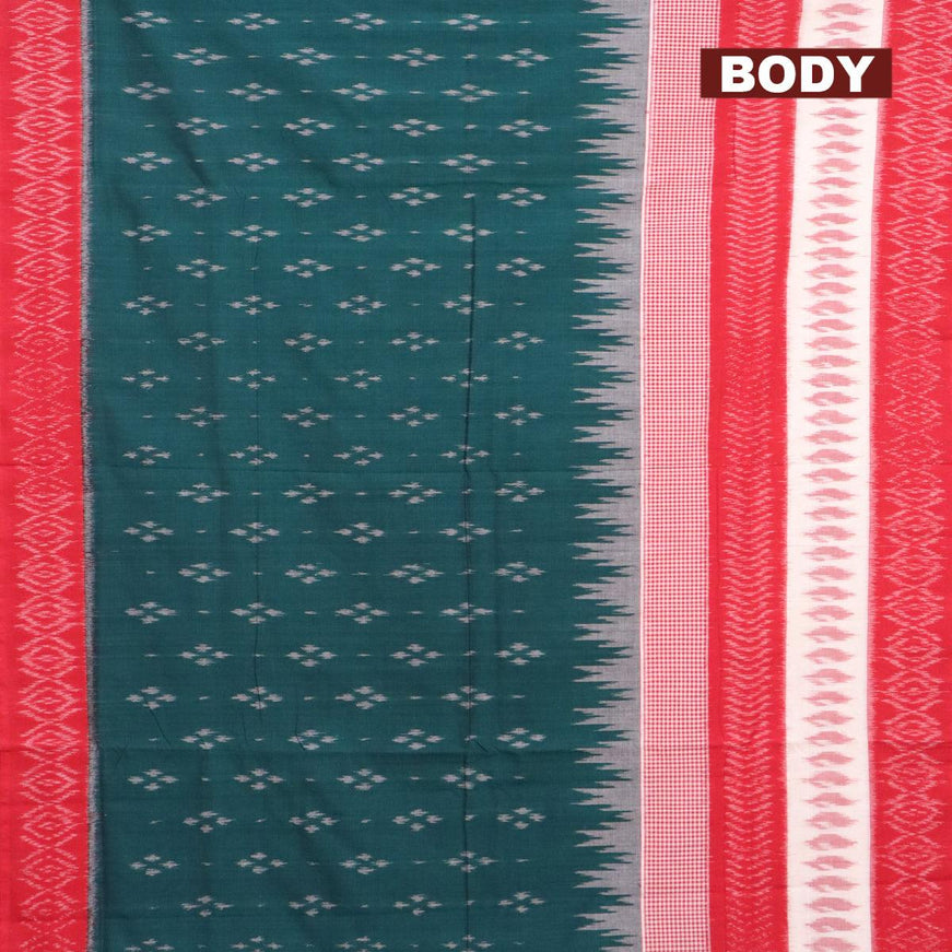 Buy Beautiful Grey and Red Ikat Cotton Saree at Best Price I