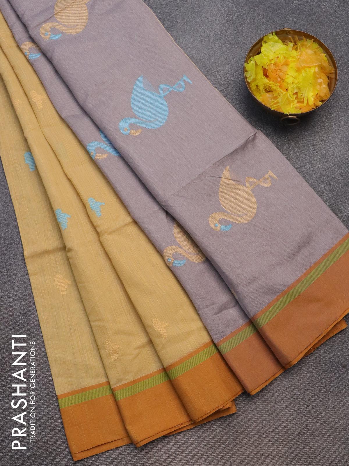 Woven Design Pure Cotton Tant Saree, 5.5 m at Rs 460/piece in Santipur |  ID: 27206521888