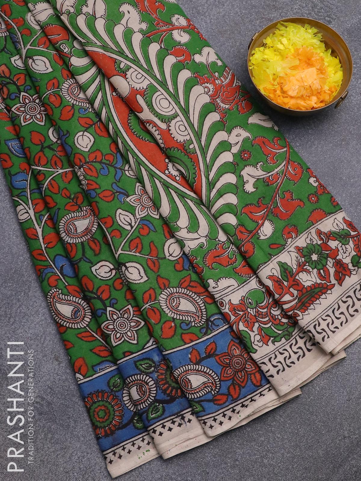 Party Wear Jacquard Kalamkari Rich Pallu Saree, 6.3 m (With Blouse Piece)  at Rs 1300/piece in Surat