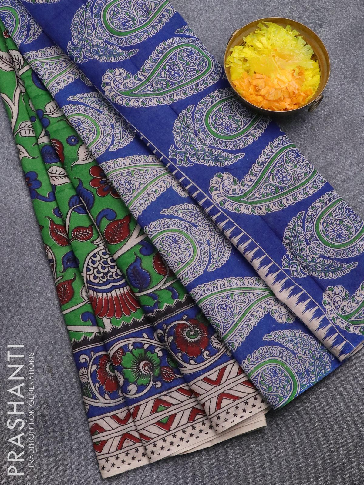 Kalamkari Cotton Sarees by Prashanti | ORDER ONLINE @ https://www. prashantisarees.in/collections/kalamkari-sarees/availability_in-stock  Kalamkari is one of the oldest methods of painting or... | By Prashanti |  Hello all, welcome to Prashanti. This is ...