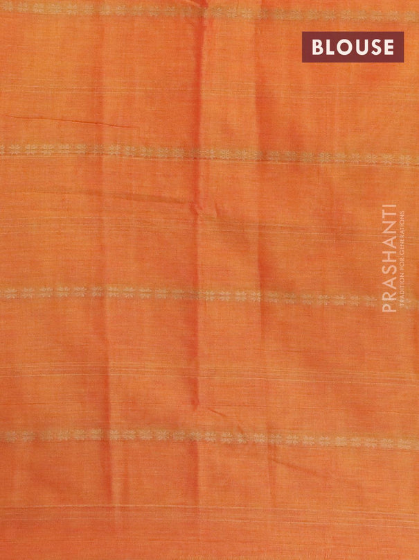 Narayanpet cotton saree dual shade of yellow and beige with allover thread weaves and piping border - {{ collection.title }} by Prashanti Sarees