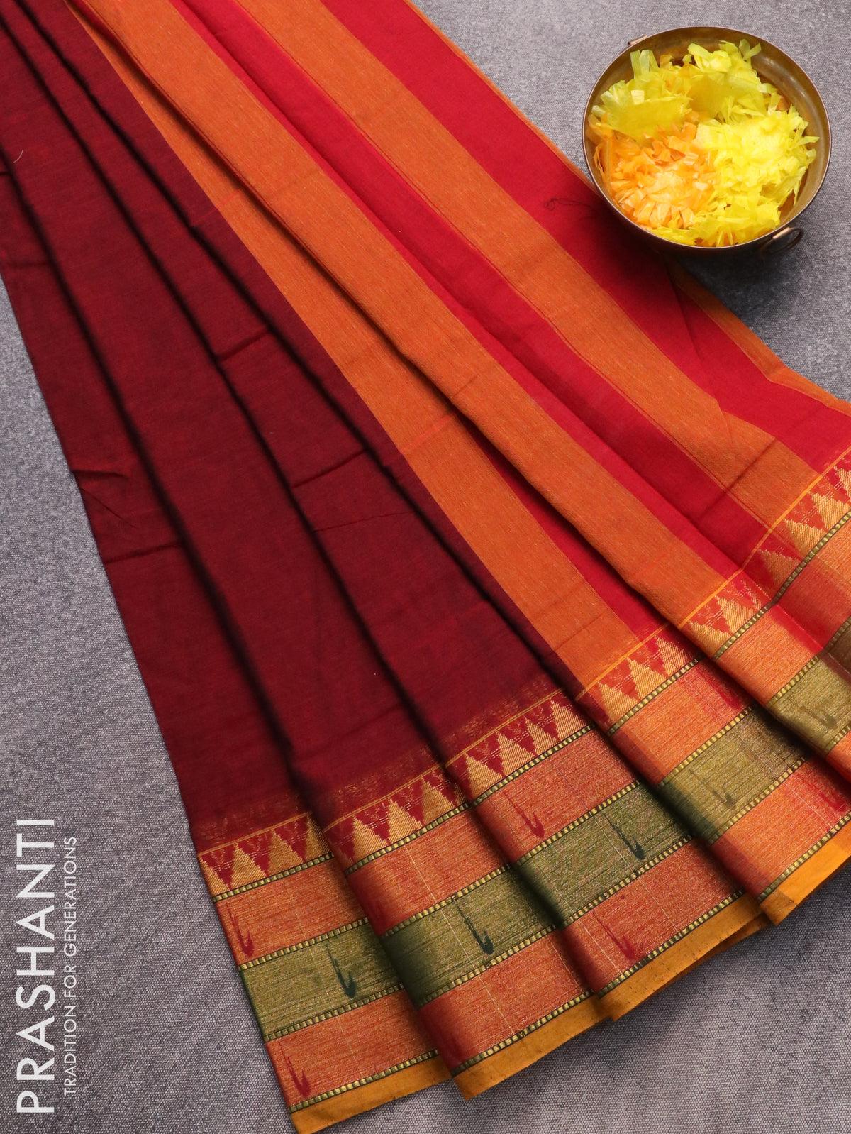 Kuberan Purple Cotton Saree – Kuberan Silks