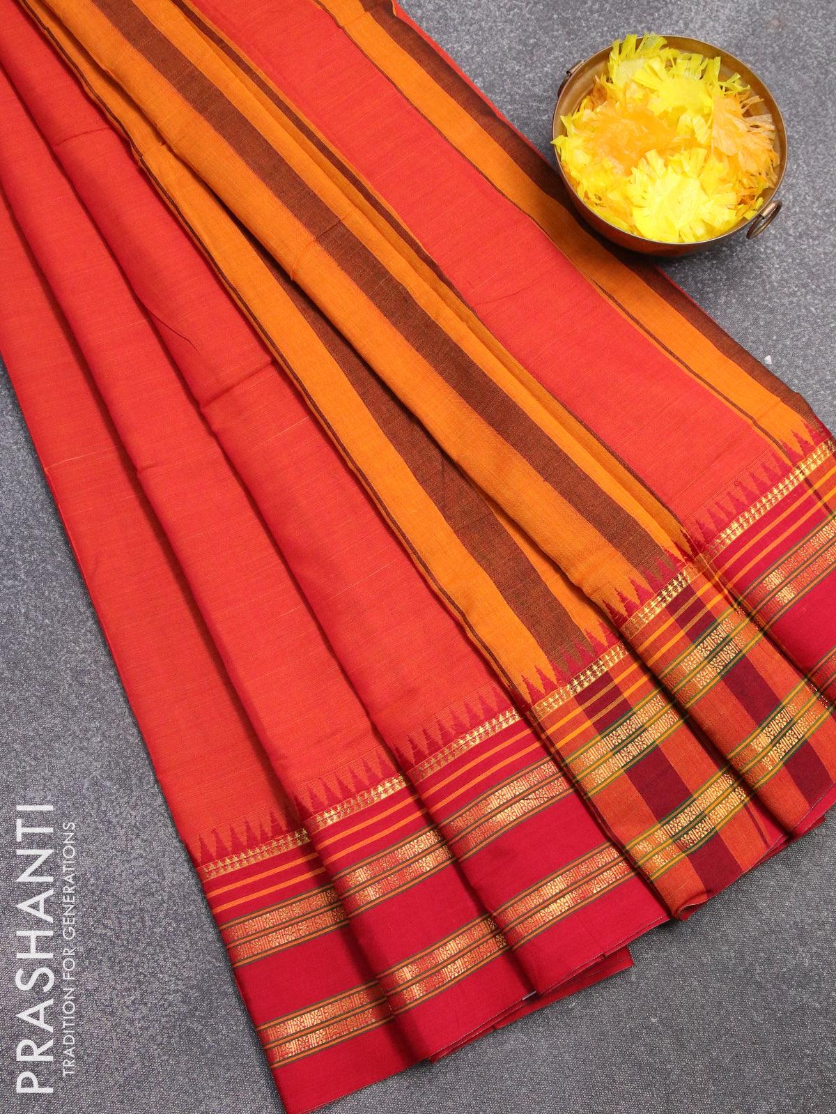 Cream Bengal Cotton Saree