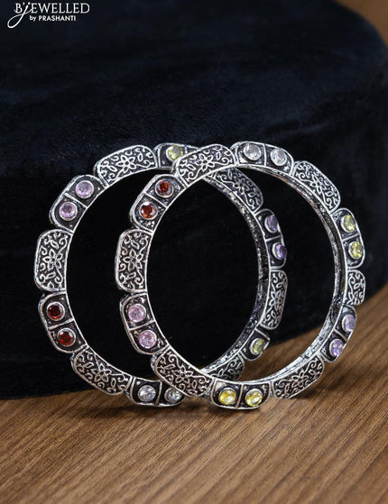 Oxidised bangles with multicolour stone - {{ collection.title }} by Prashanti Sarees