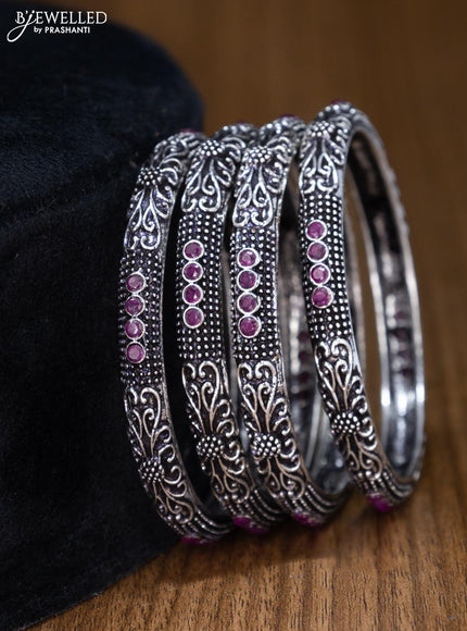 Oxidised bangles with ruby stone - {{ collection.title }} by Prashanti Sarees