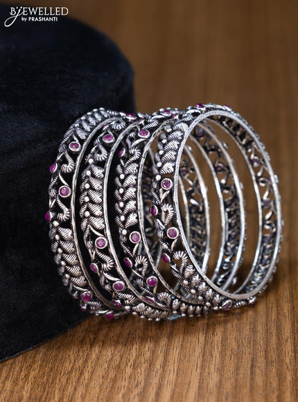 Oxidised bangles with ruby stone - {{ collection.title }} by Prashanti Sarees