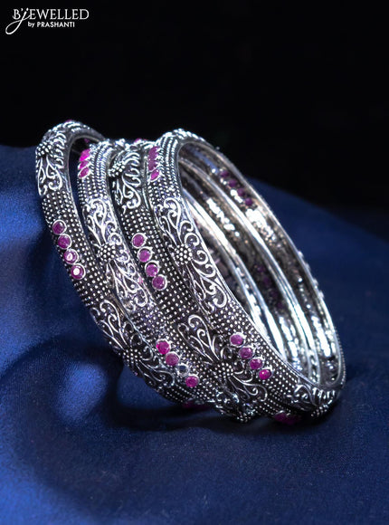 Oxidised bangles with ruby stone - {{ collection.title }} by Prashanti Sarees