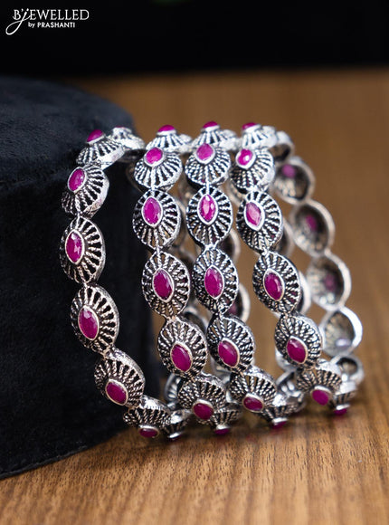 Oxidised bangles with ruby stone - {{ collection.title }} by Prashanti Sarees