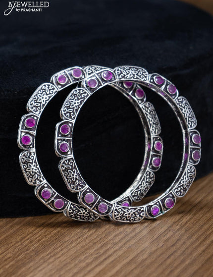 Oxidised bangles with ruby stone - {{ collection.title }} by Prashanti Sarees