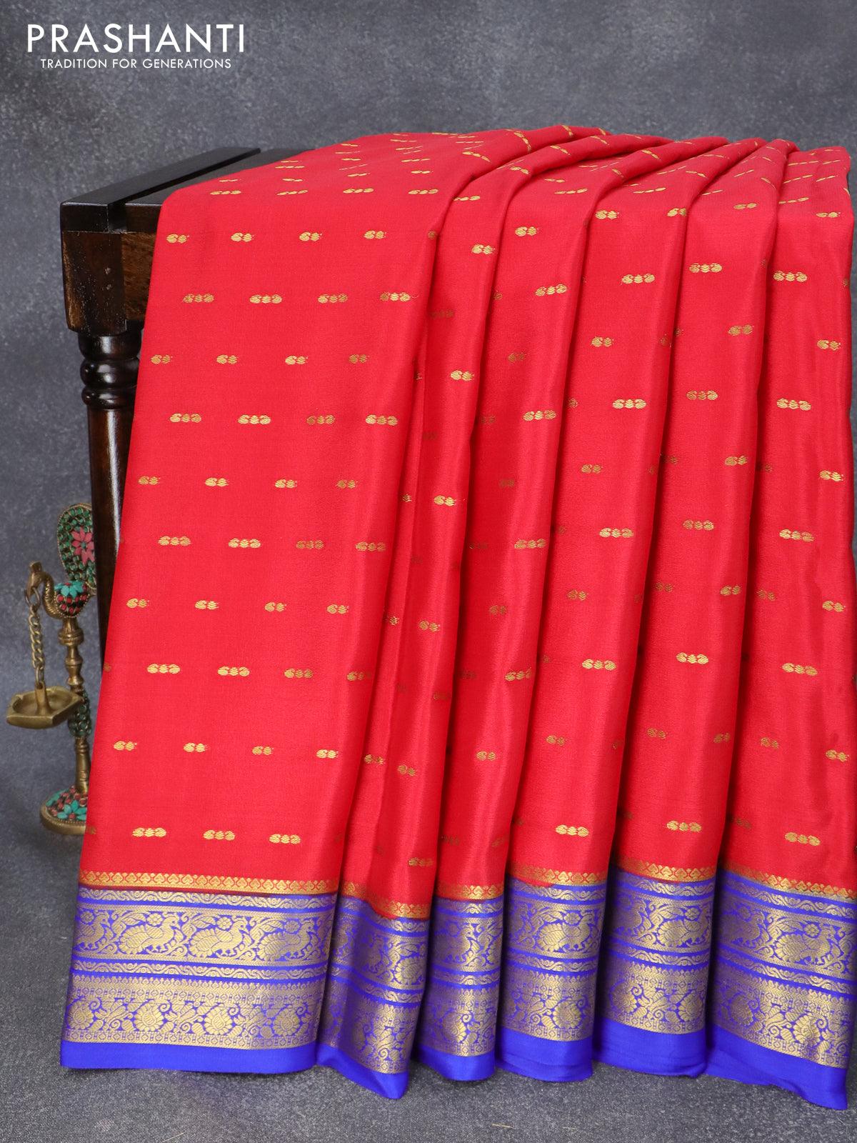 mysoresilk #ksic #weavesofindia #sareesofinstagram #christmas2018  #xmaskerang | Mysore silk saree, Silk saree blouse designs, Silk sarees  with price