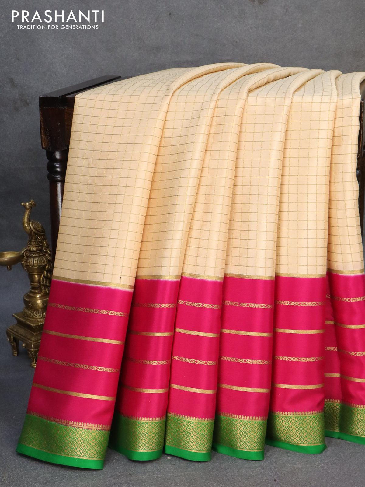 Pastel Pink Kanjivaram Silk Saree With Floral Jaal Pattern | Singhania's