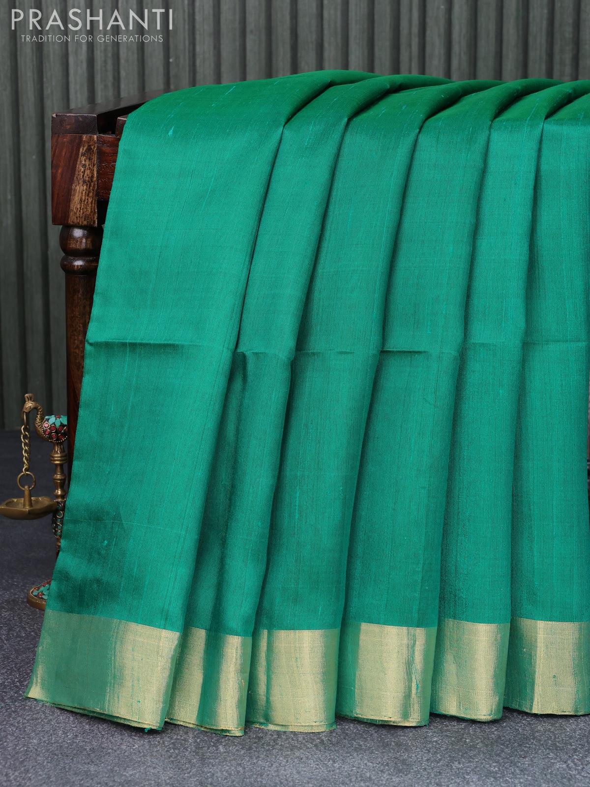 Party Wear Plain Pure Handloom Dupion Raw Silk Saree, 6.3 m (with blouse  piece) at Rs 5600 in Raigarh