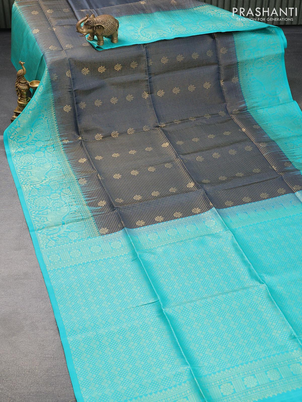 Banarasi Silk Chiffon Saree Handwoven in Royal Blue with Silver Zari | SILK  MARK CERTIFIED | Chiffon saree, Silk chiffon, Chiffon fabric