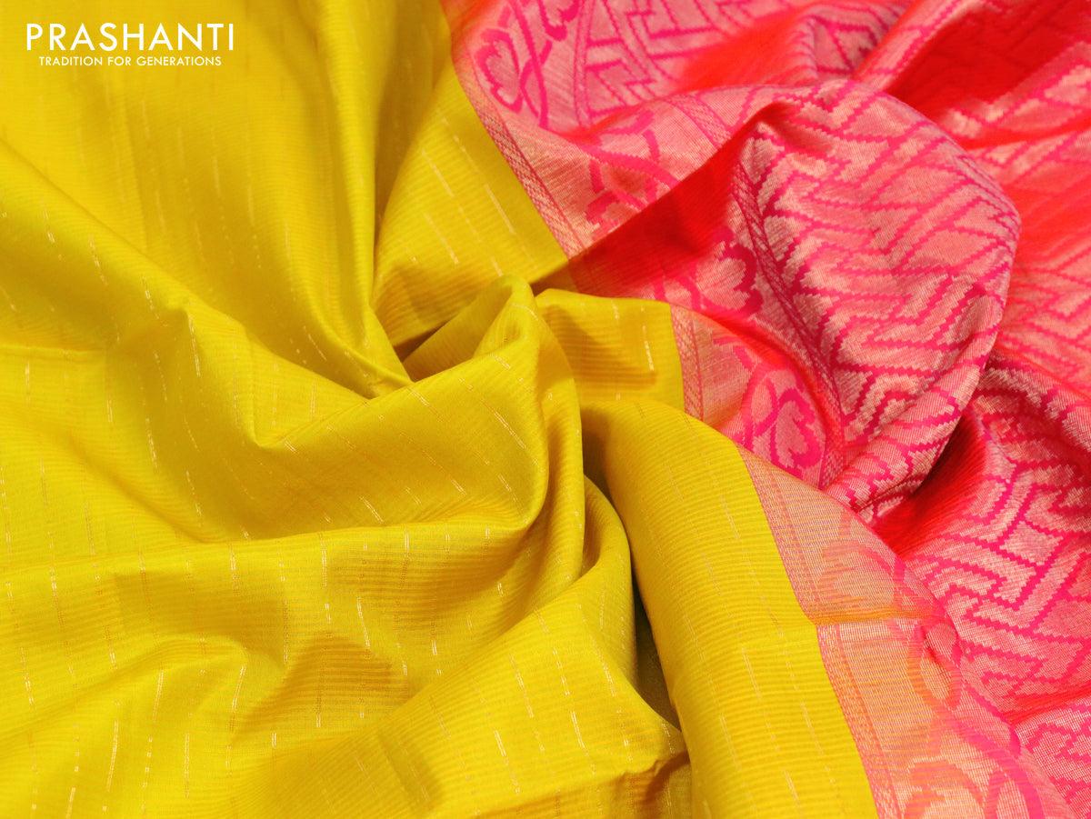 Buy Lime Yellow Sarees for Women by KALISTA Online | Ajio.com