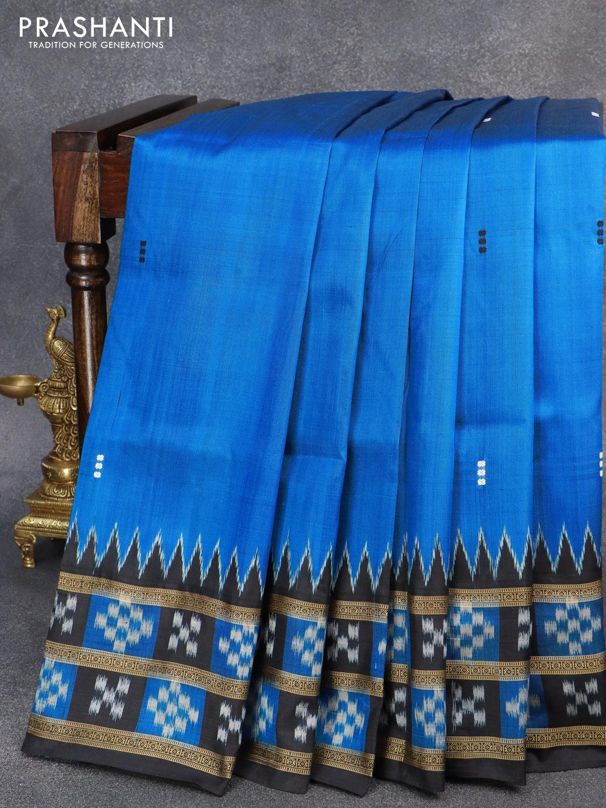 Handwoven Pasapalli Sambalpuri Silk Double Ikkat Saree By Master Weaver -  Seerat