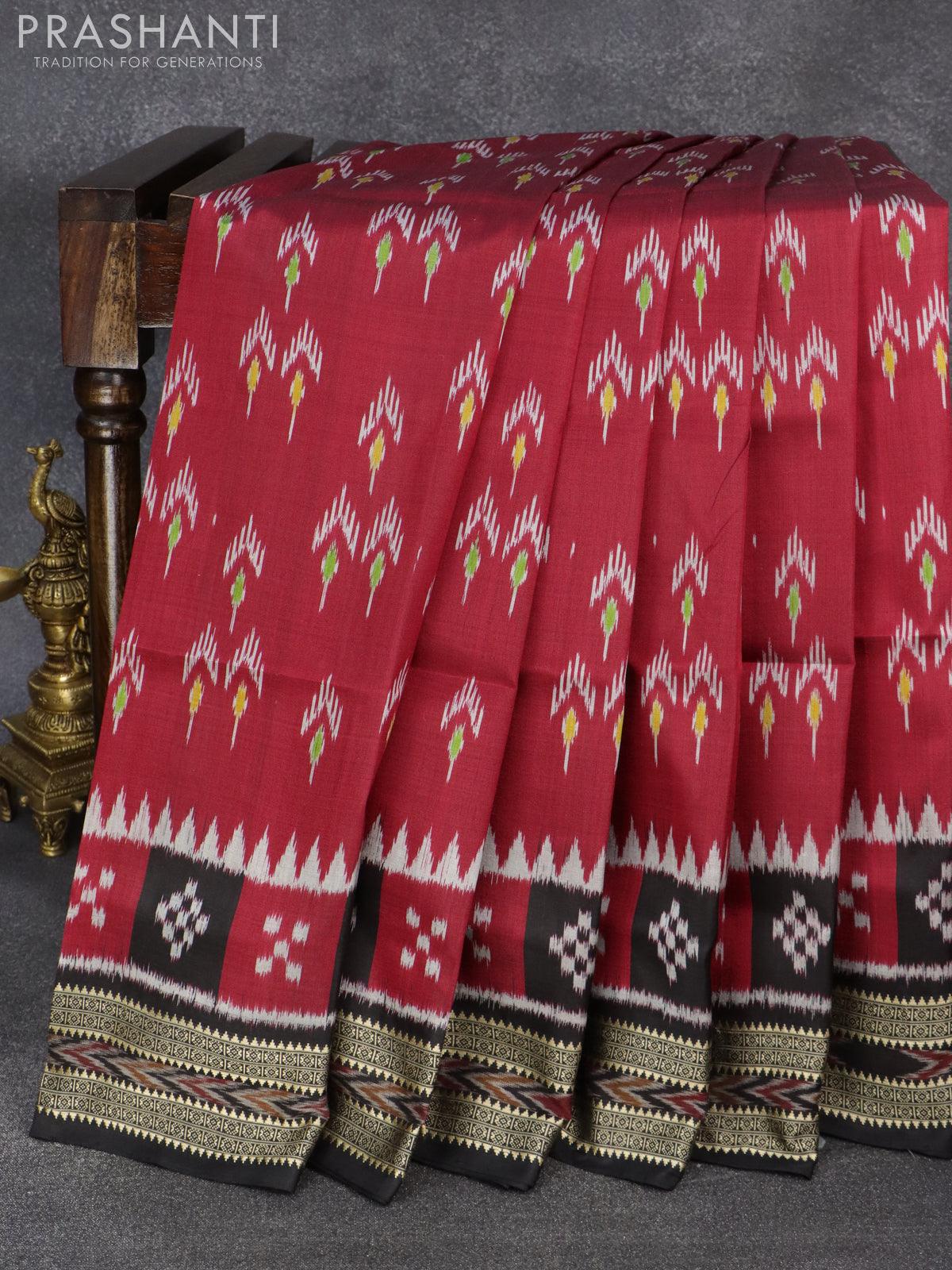 Sambalpuri ikat cotton saree , km-0003 - Gramin Ebazar