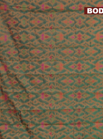 Semi chanderi saree dual shade of green and dual shade of pink with allover thread weaves and woven border - {{ collection.title }} by Prashanti Sarees