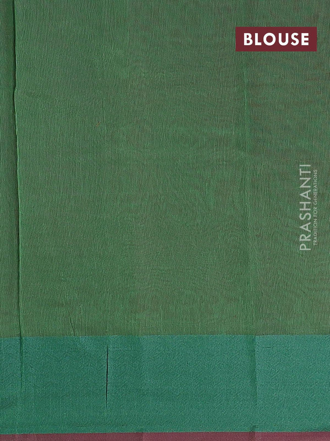 Semi chanderi saree dual shade of green and pink shade with allover thread weaves and woven border - {{ collection.title }} by Prashanti Sarees