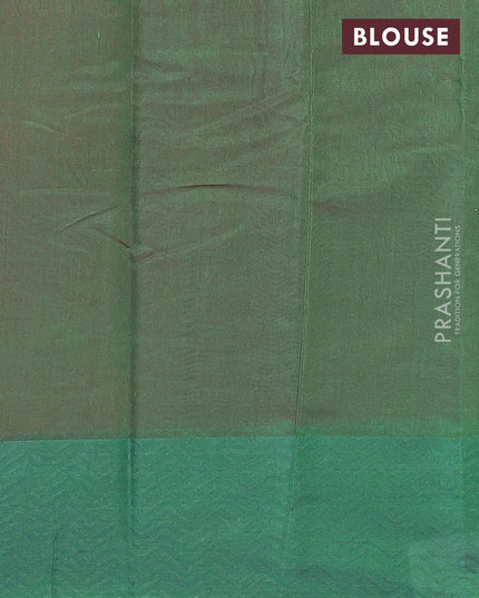 Semi chanderi saree dual shade of green and pink shade with allover thread weaves and woven border - {{ collection.title }} by Prashanti Sarees