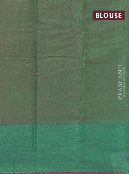 Semi chanderi saree dual shade of green and pink shade with allover thread weaves and woven border - {{ collection.title }} by Prashanti Sarees