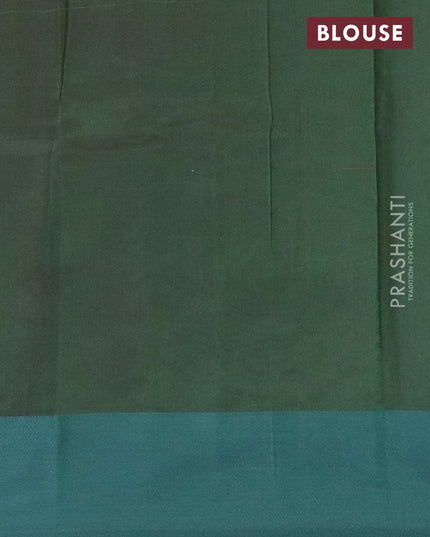 Semi chanderi saree dual shade of green and pink with allover thread weaves and woven border - {{ collection.title }} by Prashanti Sarees