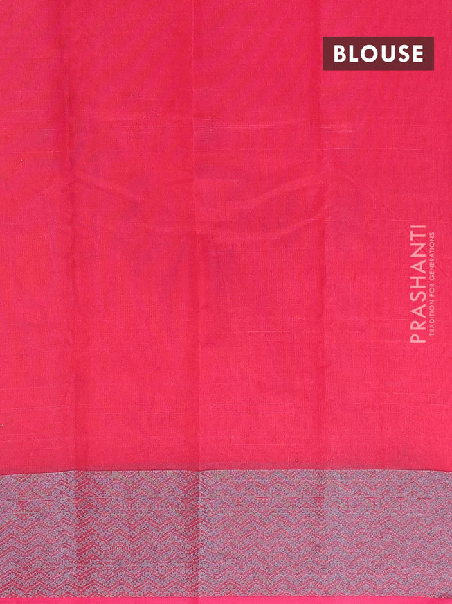 Semi chanderi saree dual shade of pink and with allover thread weaves and woven border - {{ collection.title }} by Prashanti Sarees