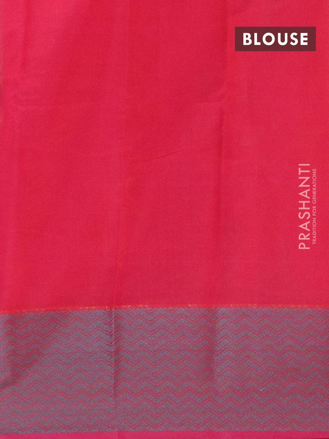 Semi chanderi saree dual shade of pink and with allover thread weaves and woven border - {{ collection.title }} by Prashanti Sarees