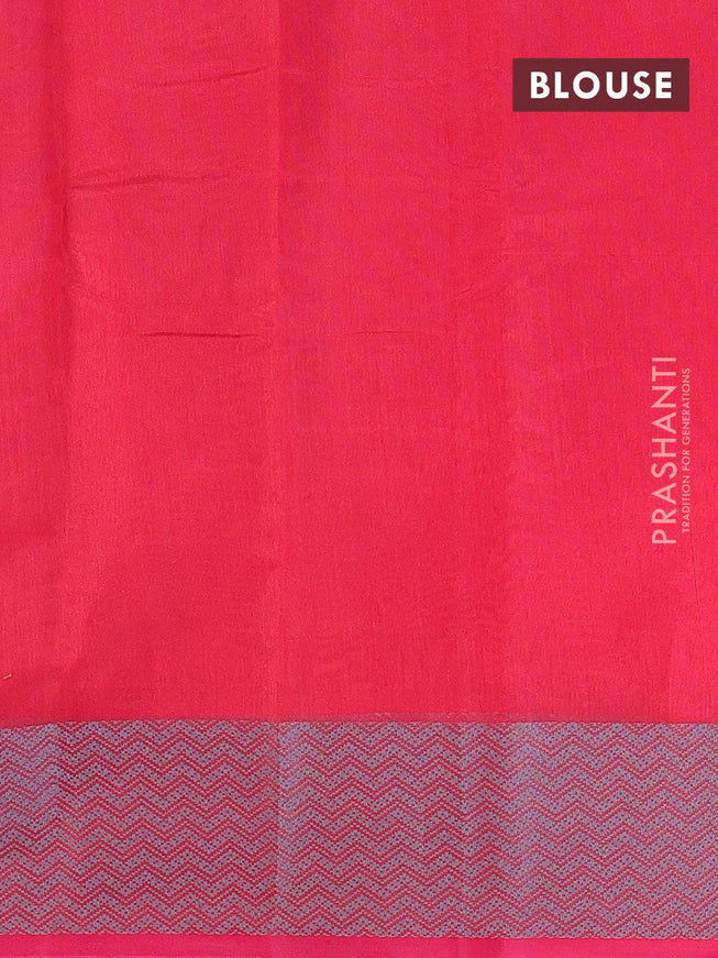 Semi chanderi saree dual shade of pink and with allover thread weaves and woven border - {{ collection.title }} by Prashanti Sarees