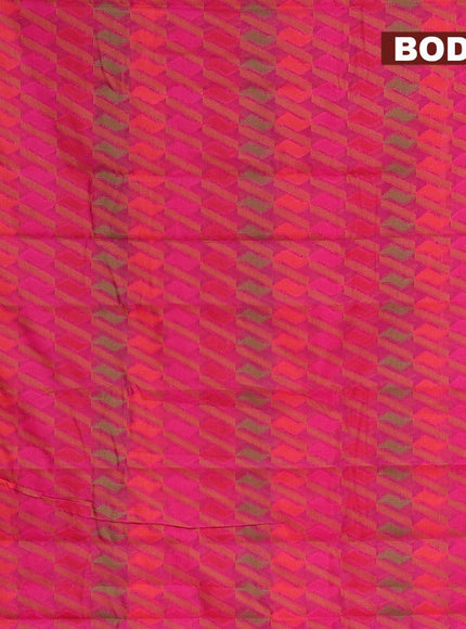 Semi chanderi saree pink and with allover thread weaves and woven border - {{ collection.title }} by Prashanti Sarees