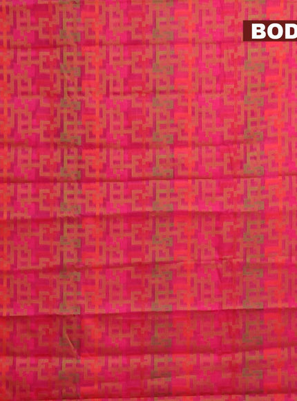 Semi chanderi saree pink and with allover thread weaves and woven border - {{ collection.title }} by Prashanti Sarees