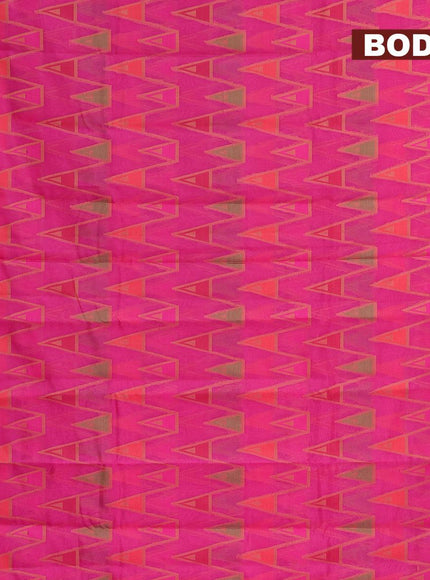 Semi chanderi saree pink and with allover thread weaves and woven border - {{ collection.title }} by Prashanti Sarees